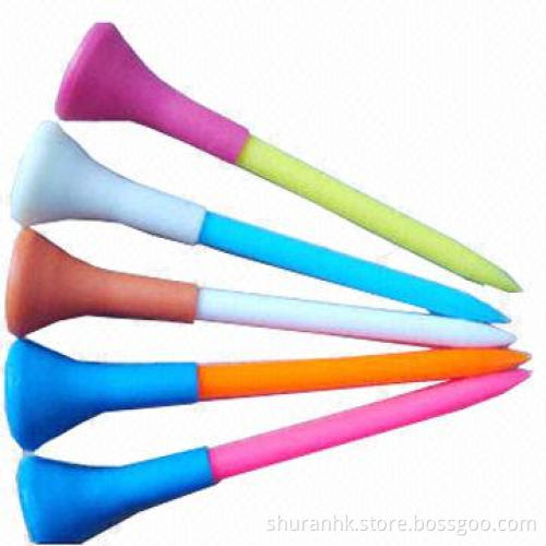 Golf Plastic Tees with Rubber Top, Sized 85, 70, 42mm, OEM/ODM Orders Welcomed